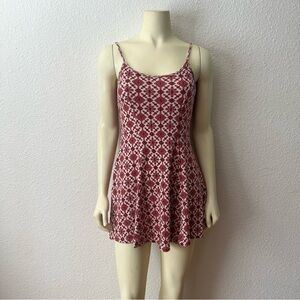 Forever 21 Red Mini Sundress Sleeveless Scoop Neck Size S